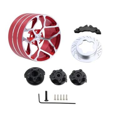 Imagem de JOYSOG Metal Transmitter Hand Wheel for Flysky Noble NB4 X6 X4 MT44 4PX 7PX RC4GS RC6GS W Fly X9 RC Transmitter Steering Wheel Trigger Update Parts (red)