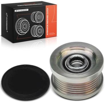 Imagem de A-Premium Polia de embreagem de roda livre do alternador compatível com Ford Edge 2012 2013 2014 2.0L, 6 ranhuras no sentido anti-horário