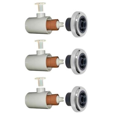 Imagem de Kit 3 Dispositivo de Hidromassagem Para Piscina Alvenaria 50mm Aço Ino