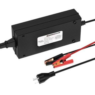 Imagem de GRENERPOWER 14.6V 10A LiFePO4 Battery Charger, 12V 100Ah Lithium Battery Charger, Fast Charging, 5 Safety Protections, LED Indicator, 0V Reset Dead Battery