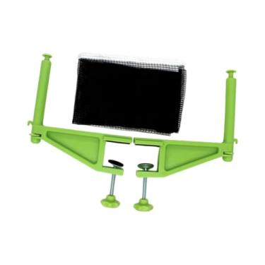Imagem de YIJU Conjunto de postes de rede de tênis de mesa para prática, fácil instalação, substituição de suporte de malha de pingue-pongue, rede de fixação de, Verde