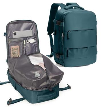 Imagem de Mochila de viagem a vácuo para mulheres e homens, bolsa impermeável para itens pessoais, mochila antifurto para laptop para viagem de trabalho, academia com bolsa úmida e compartimento para sapatos