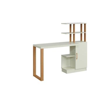 Imagem de Escrivaninha para Escritório 100% Mdf Industrial Freijó /Off White