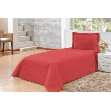 Imagem de Cobre leito 1 Peça Solteiro Slim Liso Ultrassônico Vermelho - POIT&POI