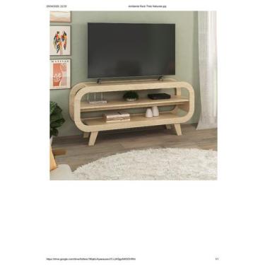 Imagem de Rack Théo  55 O Rack Théo apresenta um desenho arredondado com laterai