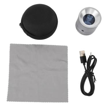 Imagem de Lupa de 10x Com Luz Branca e Roxa LED, Lupa Monocular para Jóias, Pedras Preciosas, Inspeção de Carimbos Com Linha de Escala, Bateria Recarregável USB