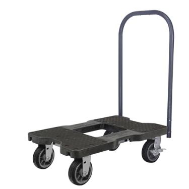 Imagem de Snap-Loc Snap-Loc, Carrinho De Empurrar Para Todo Terreno, 4 Rodas, Preto, Serviço Pesado, Rodízios 6", Barra E Fixação Cinta Incluídas, Capacidade 1.500 Lb