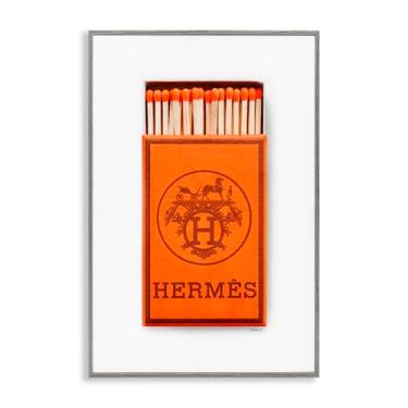 Imagem de Stupell Industries Iconic Orange Glam Matchbox Gray Framed Giclee Art Design por Amanda Greenwood, 16 x 24