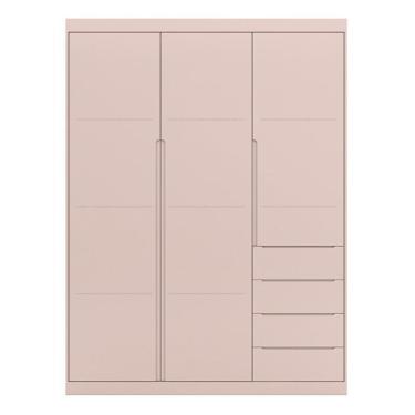 Imagem de Guarda Roupa Infantil Pietra 3 Portas E 4 Gavetas Rosê - Pr Baby Rosê