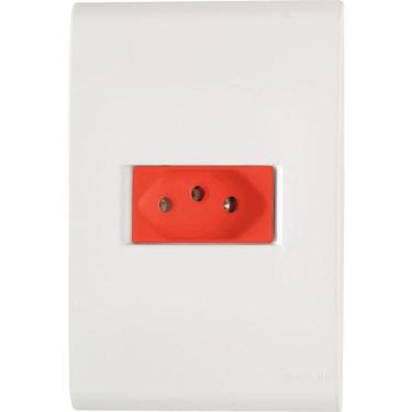 Imagem de Tramontina -tomada 2p+t 20a-250v Modular Vermelha Vermelho E Branco - 250v