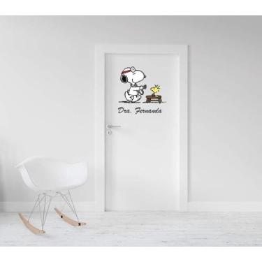 Imagem de Adesivo Para Porta De Consultório - Snoopy - Lojinha Da Luc Adesivos