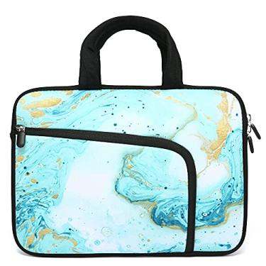 Imagem de Bolsa para laptop 14 15 15,4 15,4 15,6 polegadas capa protetora para computador capa de neoprene capa de transporte macia com bolsos extras para Dell, Lenovo, Toshiba, HP, Chromebook ASUS Acer (oceano