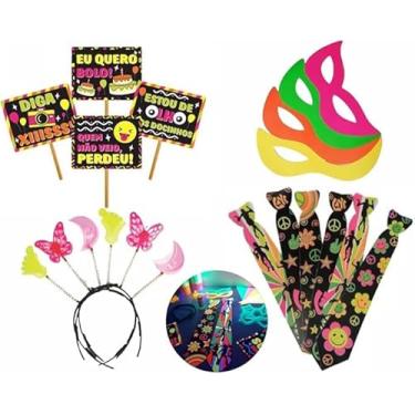 Imagem de Kit Festa Neon Balada Adereços Aniversário Casamento Barato