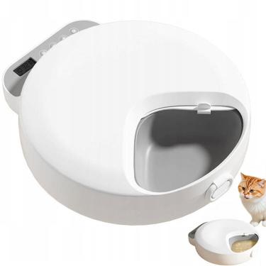 Imagem de Comedouro Automatico Raçao Pet Gato Cachorro Cao Comida Petisco Dieta Horario Programavel Petshop Viagem Casa