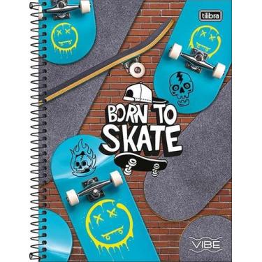 Imagem de Caderno Universitário 1 Matéria Capa Dura 80 Folhas Vibe Skate Born Ti