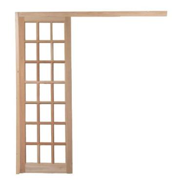 Imagem de Porta Quadriculada C- Kit Madeira 210x70 - Vanin
