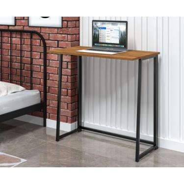 Imagem de Mesa de Notebook Escrivaninha Dobrável 80CM MDF e Aço Industrial Art -