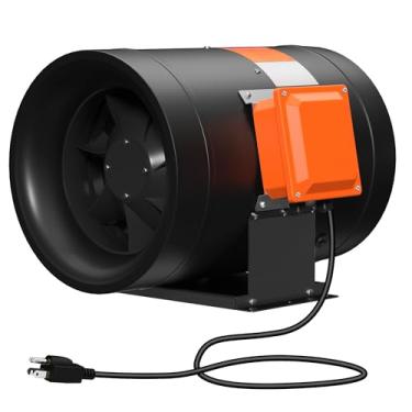 Imagem de FICBXRA Ventilador De Duto Em Linha 16", Velocidade Constante 2875 Pés Cúbicos Por Minuto - Exaustor Ventilação Para Aquecimento E Resfriamento, Tendas Cultivo, Hidroponia, Rolamentos Nsk/Skf