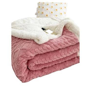 Imagem de Cobertor Manta Glamour Com Sherpa Lã De Carneiro Casal Dupla Face 1,80 x 2,20 Super Macia,cobertor casal grosso(Rose)