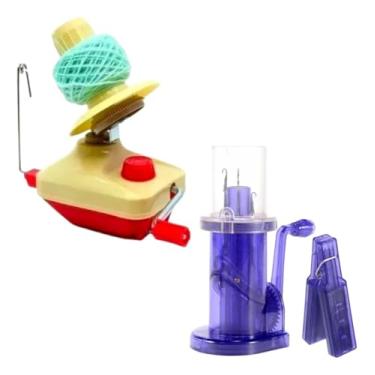 Imagem de Máquina Tricotin Rabo de Gato e Enroladora de Fios RE-02 Ferramentas Essenciais para Tricô e Crochê Essas Ferramentas Tornam Processo De Criação De Cordões Organização De Fios Muito Mais Fácil Rápido