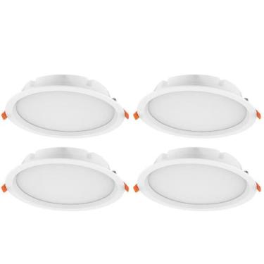 Imagem de 4 Luminárias Led De Embutir Redonda 3000k Ledvance 7021286