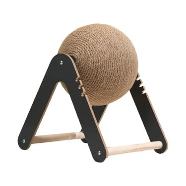Imagem de Generic Bola arranhadora para gatos, brinquedo interativo de madeira para animais de estimação, garra de trituração, proteção para o chão do sofá, S