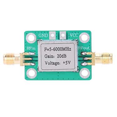 Imagem de Fafeicy Amplificador de Sinal de RF, Ultra Wideband 5MHz-6GHz 20DB Gain Medium Power Module, para Aprimoramento do Sinal de RF Em Projetos Eletrônicos Tamanho 23x28mm