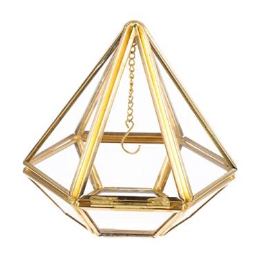 Imagem de ARTIBETTER 1 caixa de armazenamento de vidro, porta-, expositor de, organizador de armazenamento suspenso, estojo de pirâmide transpearent, suporte de exibição de, estojo de