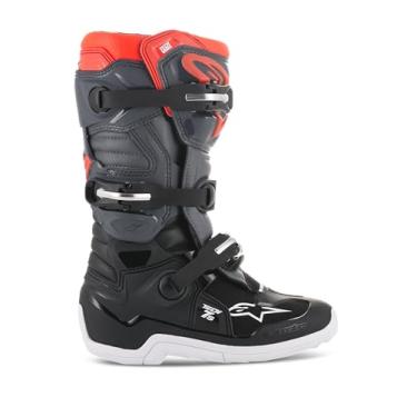 Imagem de Alpinestars Bota unissex para adultos Youth Tech 7S cinza/vermelha tamanho 04 (multi, 4 crianças grandes)