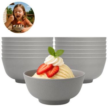 Imagem de 12 Tigelas Bowl Pote De Melamina 500ml Sopas e Sobremesas - Lyor