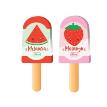 Imagem de Borracha FoFa Picolé com Cheirinho de Fruta Tilibra - Unidade/Kit, MEL