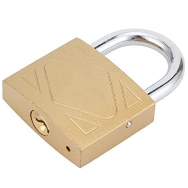Imagem de Yctze Cadeado Externo Doméstico Com 3 Teclas - Cadeado de Ferro de Latão Espesso Médio para Portas e Armários - de Segurança para Uso Doméstico e Ao Ar Livre (40mm)