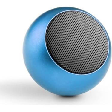 Imagem de Mini Caixa de Som Portátil Bluetooth, Som Surpreendente em Corpo de Metal, Design Compacto Premium, Microfone Integrado para Chamadas Mini Speaker 3w (Azul)
