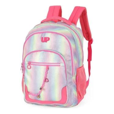 Imagem de Mochila Escolar Infantil Luxcel Rosa Com Glitter 4910