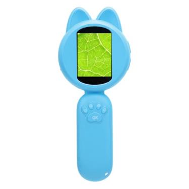 Imagem de Depisuta Montagem Digital Portátil Glass, 2 Polegadas de Tela Colorida Microscópio Digital para Crianças Com Luzes LED 4X Digital Zoom 8, Construídas Em Jogos Intelectuais, Brinquedos de (Azul)