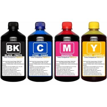 Imagem de Kit de Tintas Para Impressora Compatível G3110 G3111 G2160 G3160 G3102 G4110 G7010 G4111 G2160 500ml de cada cor