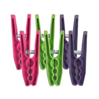 Imagem de Kit 24 Prendedores De Roupa Pregador Plástico Varal Colorido - Keita