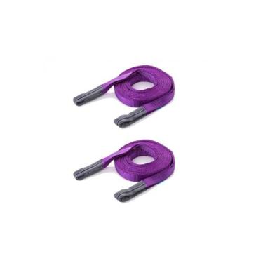 Imagem de Kit com 2 Cinta de Elevação De Carga 4 Metros x 1 Tonelada - Roxa - JS