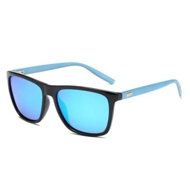 Imagem de Óculos de sol polarizados para homens, design com proteção UVA e UVB, óculos de sol femininos, óculos de motorista polarizados, 5 preto e azul, BH01