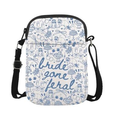 Imagem de Lywjyb Birdgot Bride Gone Feral Bolsa tiracolo lua de mel presente de noiva guaxinim presente de noivado, Bride Feral Cr