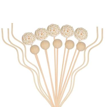 Imagem de Conjunto de 15 peças de difusor de óleo de flor de vime, refil de varas de vime para decoração de escritório e casa