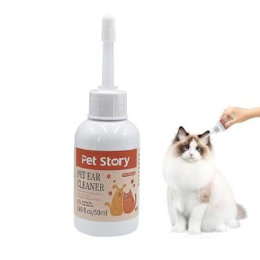 Imagem de Enxaguante de orelha para animais de estimação, de orelha para cães | de ouvido para orelha de cachorro,de orelha de gato e cachorro 50ml, líquido para cuidados com a orelha de animais de estimação, l