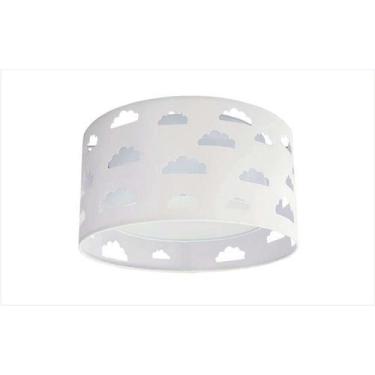 Imagem de Luminária Plafon Nuvens Duplo Com Recortes 30x16 Branco - Tom Luz, Biv