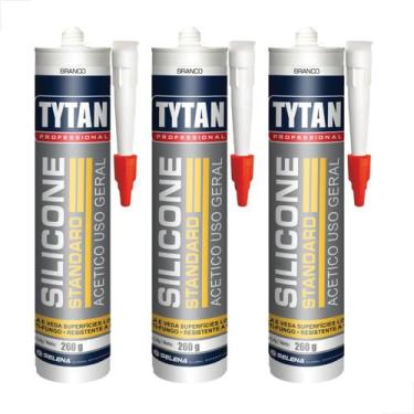 Imagem de Silicone Acetico Adesivo Branco 260g Standard Tytan - 3 un - Tytan Sel
