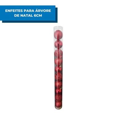 Imagem de KIt com 10 Bolas para Árvore de Natal 6cm Todas as Cores - Sunway, VER
