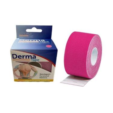 Imagem de Bandagem Elástica Funcional Adesiva - DermaTape, Rosa