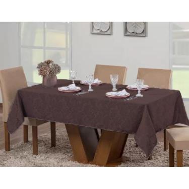 Imagem de Toalha De Mesa Luxo 6 Lugares Jacquard Original Tecido Grosso - FF Enx