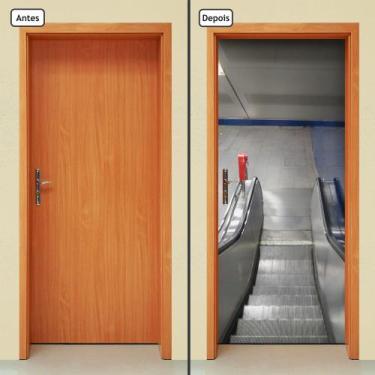 Imagem de Adesivo Decorativo de Porta - Escada Rolante - 1550cnpt - Allodi