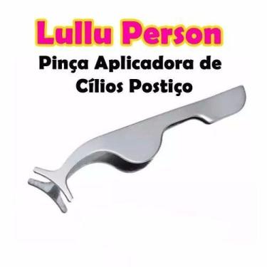 Imagem de Pinça Aplicadora De Cílios Postiços Em Inox - MARKELK