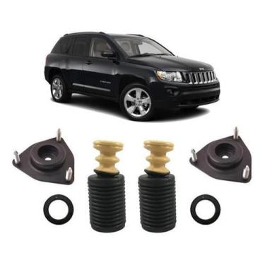 Imagem de 2 Kit Coxim Batente Coifa Dianteiro Compass 2009 2010 2011 - Qualykits